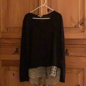 Lightweight sweater with attached blouse